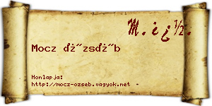 Mocz Özséb névjegykártya